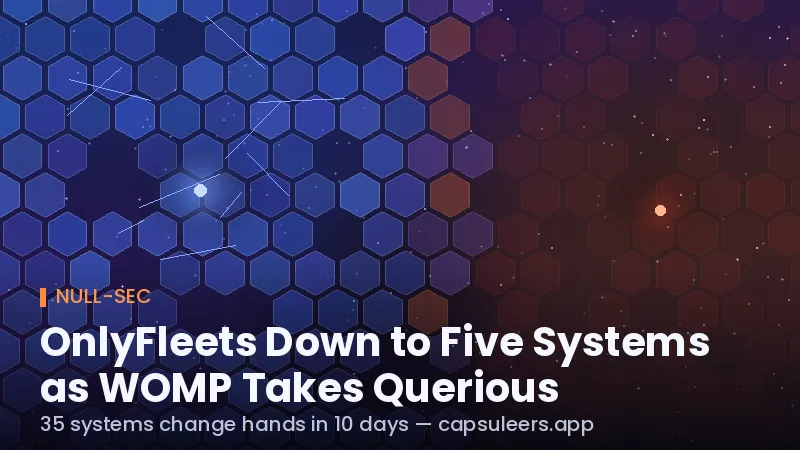 Dai sistemi più forti di Querious ai cinque sistemi: il collasso della sovranità di OnlyFleets è quasi completo