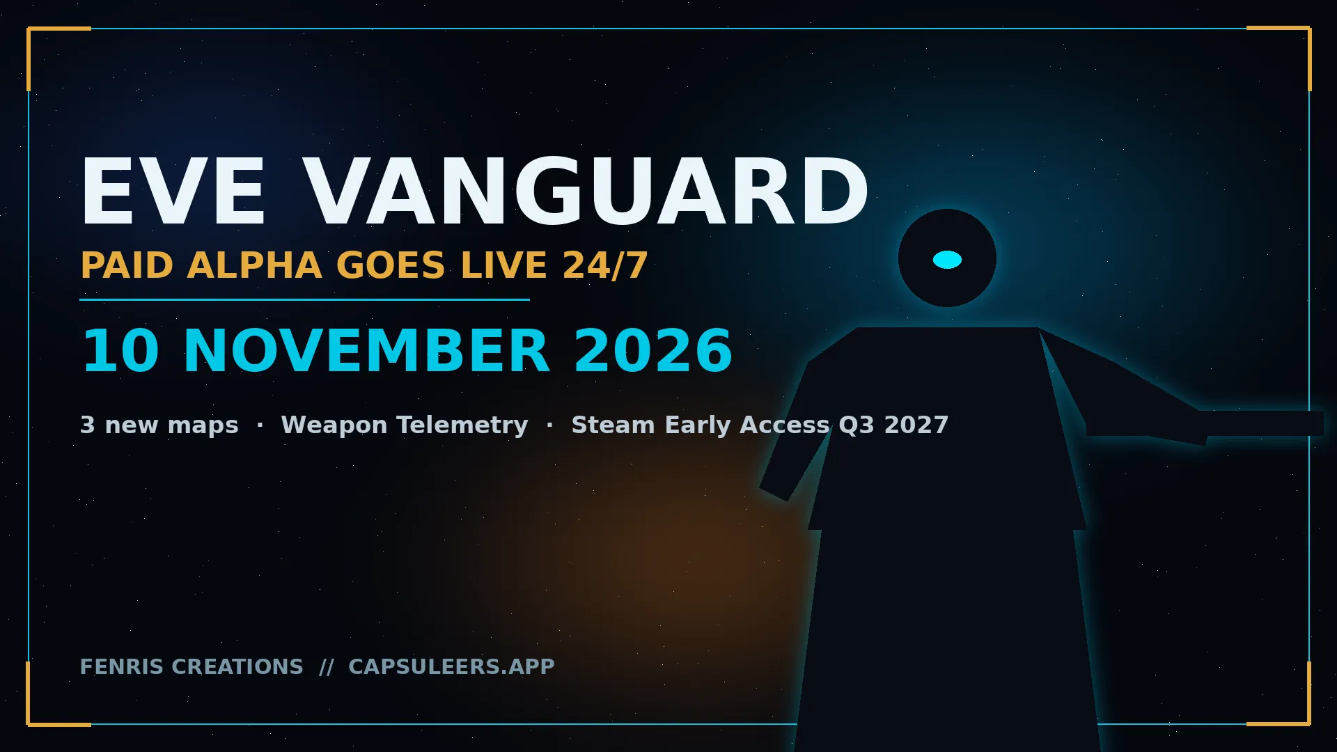 EVE Vanguard, alpha a pagamento 24/7 dal 10 novembre: mappe, Weapon Telemetry e tutto quello che sappiamo